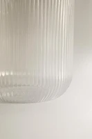 STRIPED BOROSILICATE GLASS NIGHT SET (SET OF 2)