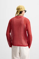 OPEN KNIT T-SHIRT