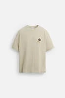 T-SHIRT BRODERIE CONTRASTE