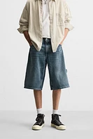 BAGGY FIT CARPENTER DENIM SHORTS