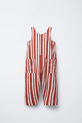 LONG STRIPED OVERALLS