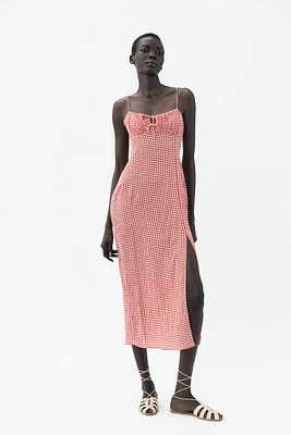 ROBE MI-LONGUE À CARREAUX VICHY