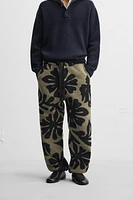 FLEECE JACQUARD PANTS X NANUSHKA