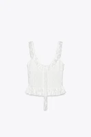 TOP DENTELLE VOLANTS