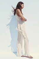 TEXTURED LACE PANTS
