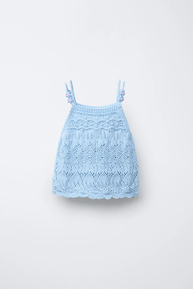 TOP EN MAILLE FANTAISIE