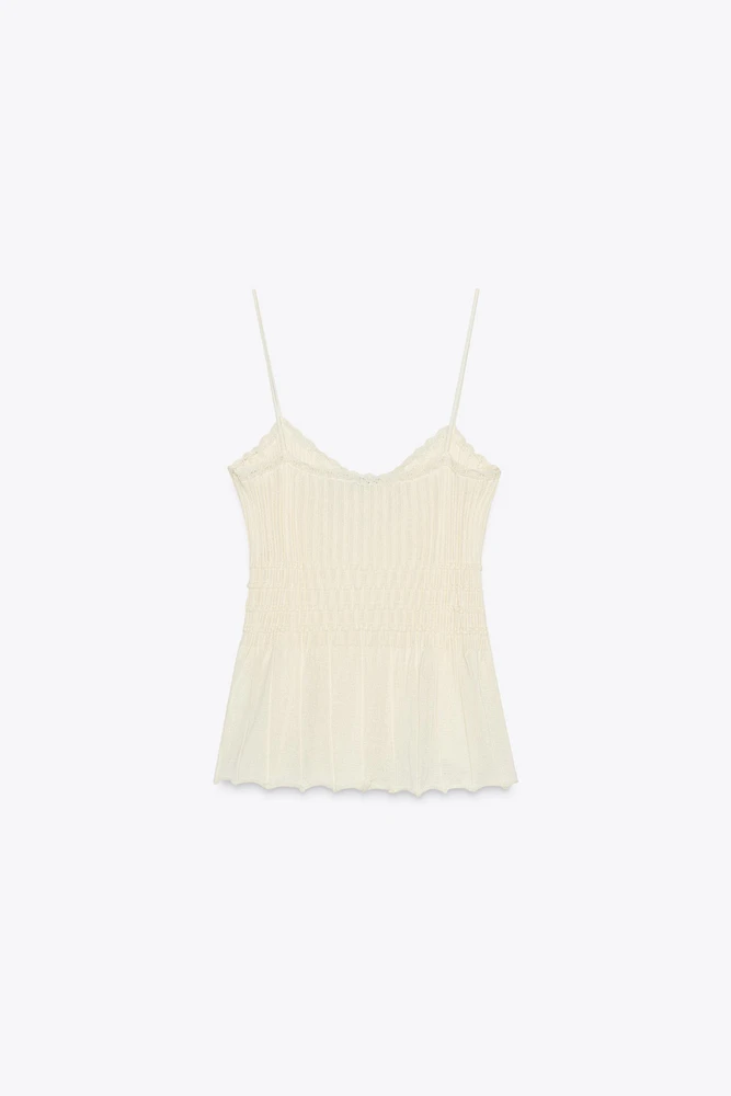 RIBBED KNIT TOP