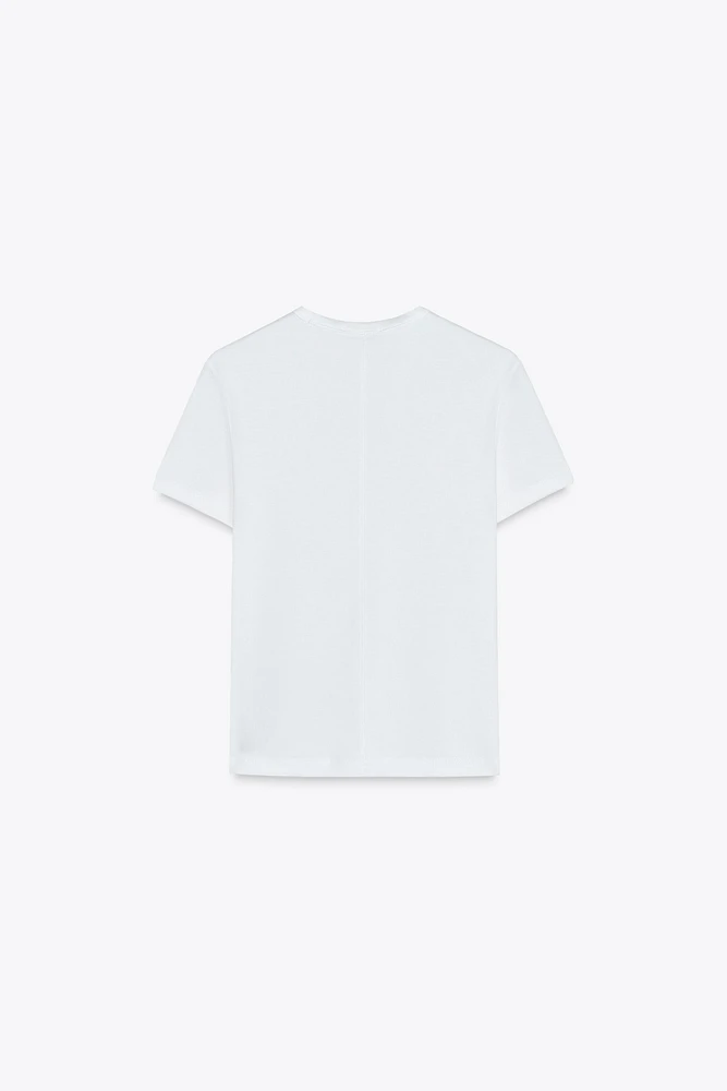 BACK SEAMED T-SHIRT