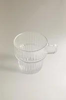TASSE VERRE RECYCLABLE RELIEF