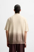 GRADIENT PRINT KNIT SHIRT
