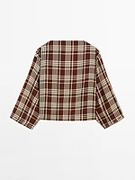 Flowing check blouse