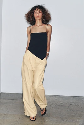 ASYMMETRIC CREPE TOP