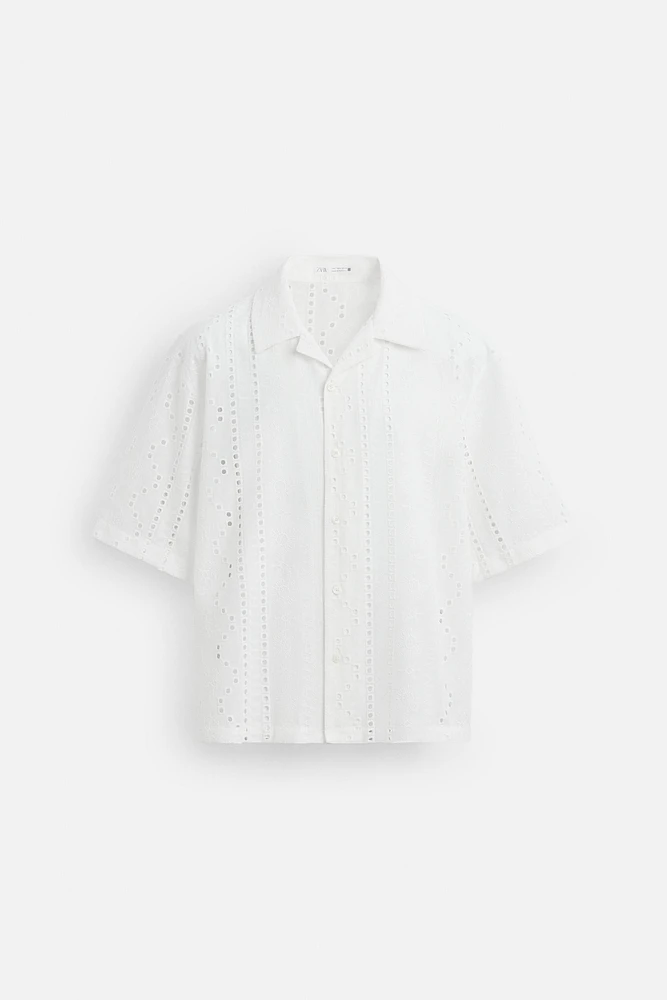 LASER CUT EMBROIDERY SHIRT