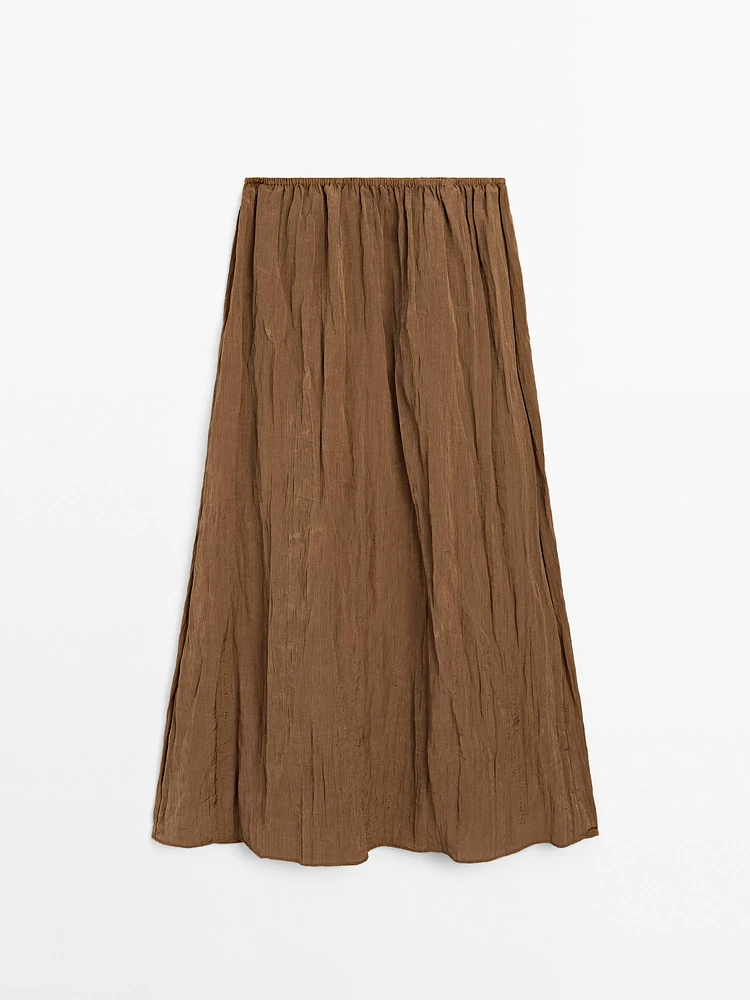 Jupe plissée légère à taille élastique