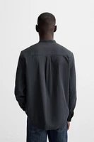 WRINKLE-LOOK COTTON SHIRT