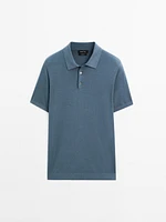 Polo en maille de coton à manches courtes