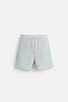 BERMUDA JACQUARD EFFET FROISSÉ