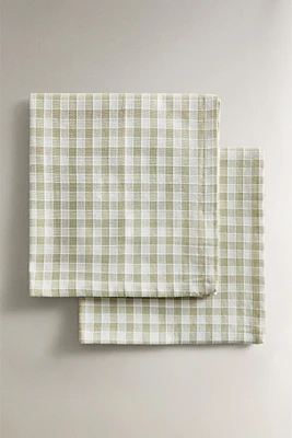 GINGHAM COTTON NAPKINS (SET OF 2)