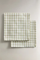 GINGHAM COTTON NAPKINS (SET OF 2)