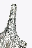 SEQUIN STRAP TOP