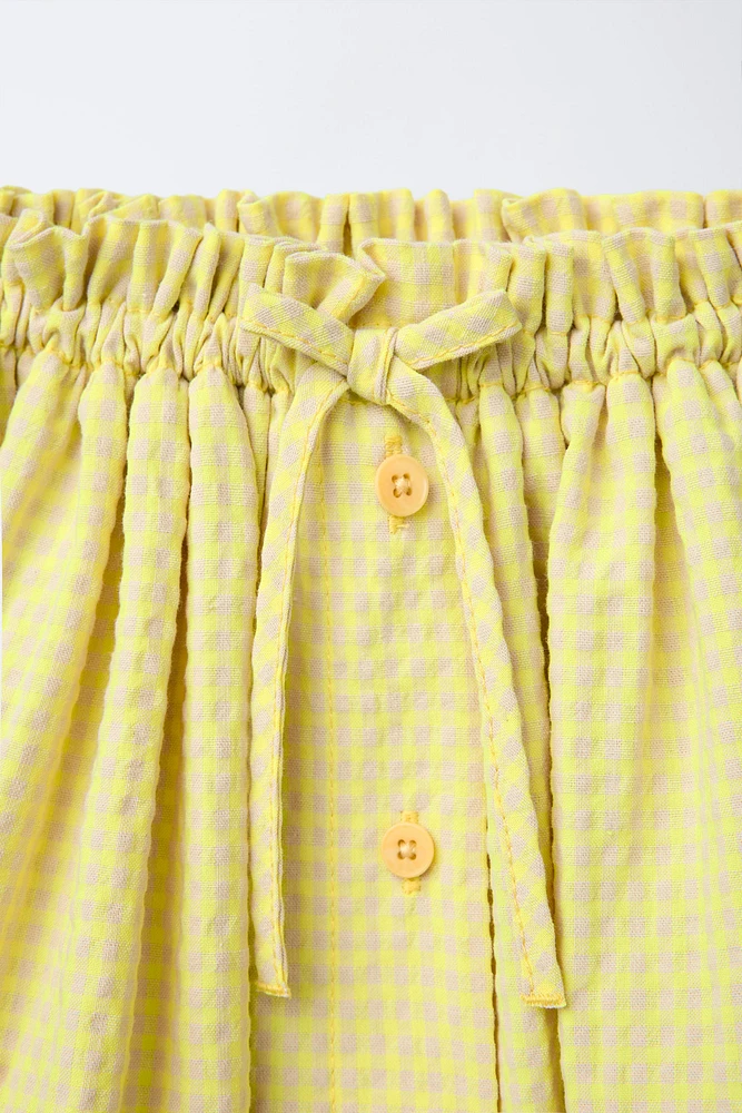 GINGHAM CHECK SKORT
