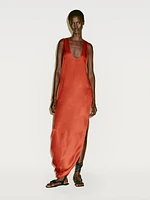 Robe asymétrique drapée en soie - Limited Edition