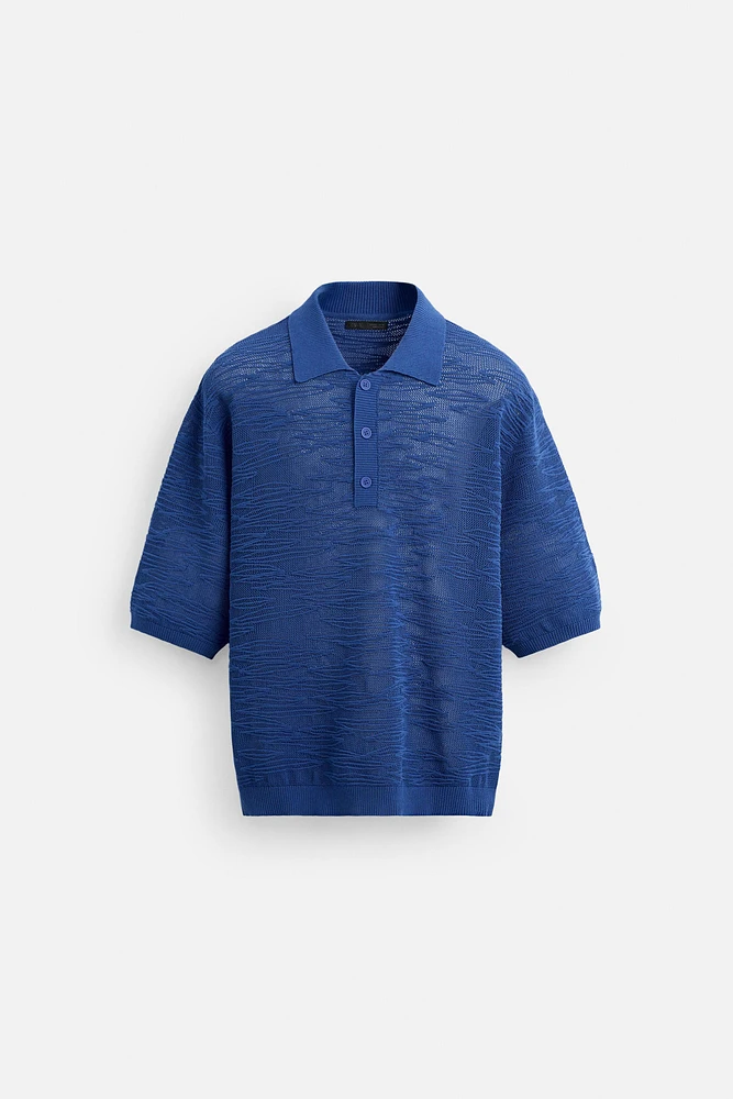 POLO EN MAILLE AJOURÉE
