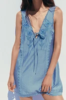 EMBROIDERED SHORT DRESS
