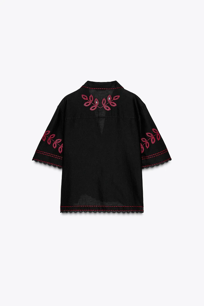 ZW COLLECTION EMBROIDERED SHIRT