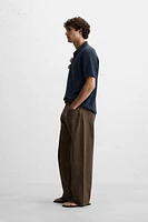 VERTICAL TEXTURED POLO SHIRT