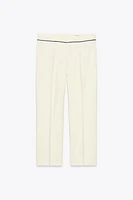 ZW COLLECTION PANTS WITH CONTRAST PIPING