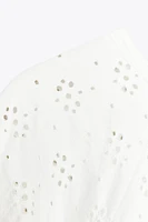 PERFORATED EMBROIDERY T-SHIRT
