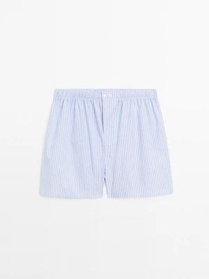 100% cotton striped boxers