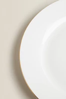 RIMMED BONE CHINA DESSERT PLATE