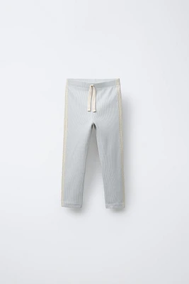 LEGGING RIB BANDE DENTELLE