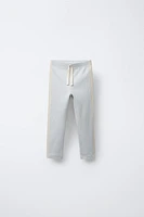LEGGING RIB BANDE DENTELLE