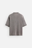 WASHED KNIT T-SHIRT