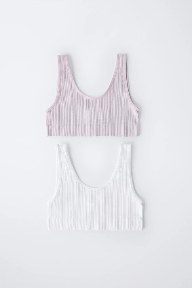 8-14 ANS/ LOT DE DEUX TOPS SEAMLESS