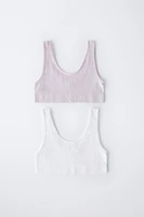 8-14 ANS/ LOT DE DEUX TOPS SEAMLESS