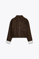 LINEN BLEND SHORT JACKET