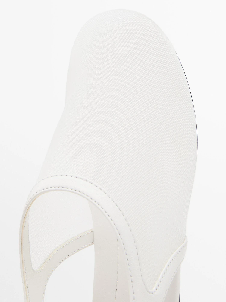Mesh slingback ballet flats