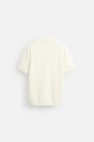 TEXTURED KNIT POLO SHIRT