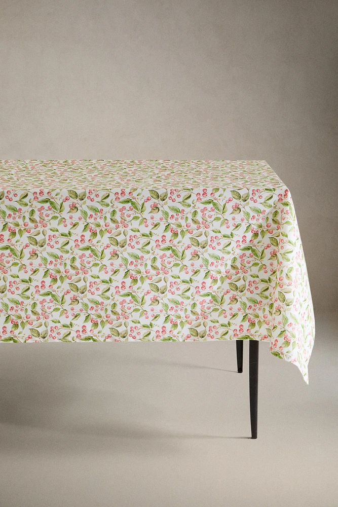 NAPPE ENDUITE IMPRIMÉ CERISES