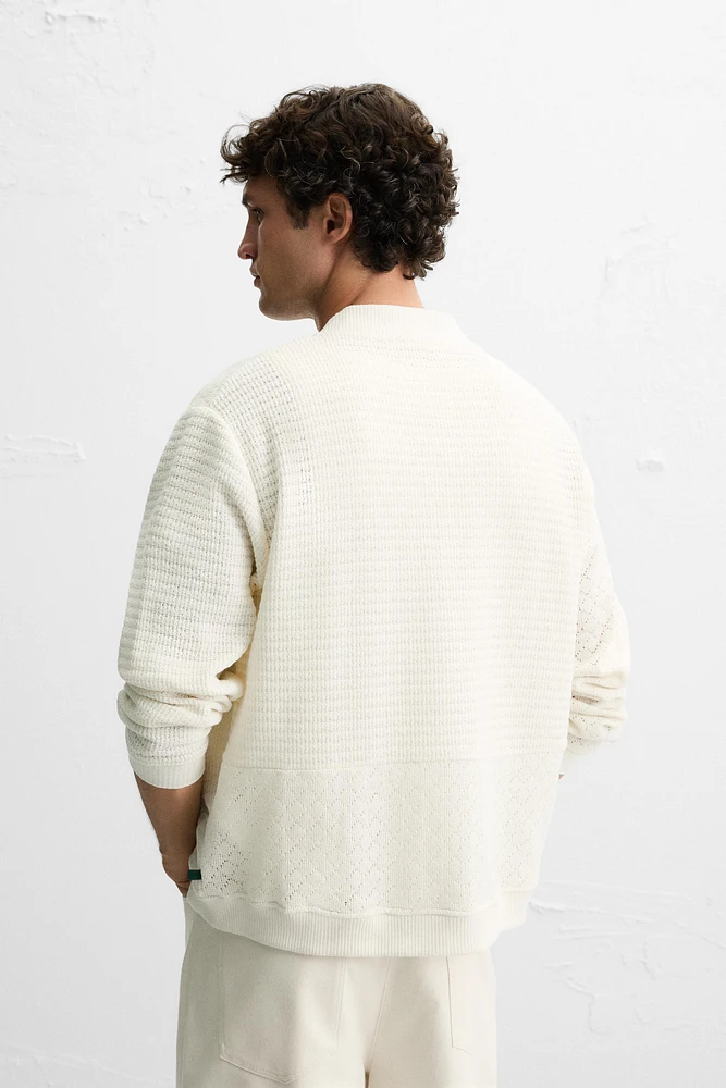GILET JACQUARD COMBINÉ