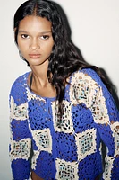 VESTE CROCHET SEQUINS