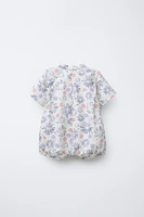 1-9 MONTHS/ PRINTED KIMONO ROMPER