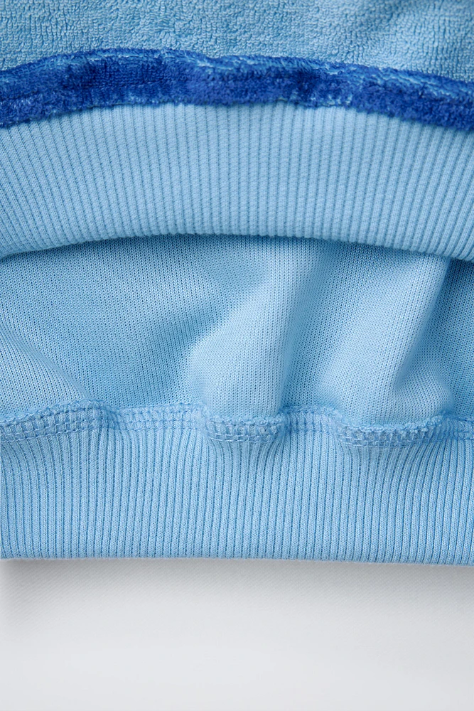 SWEAT EFFET ÉPONGE ÉTIQUETTE