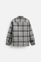 QUILTED PLAID OVERSHIRT