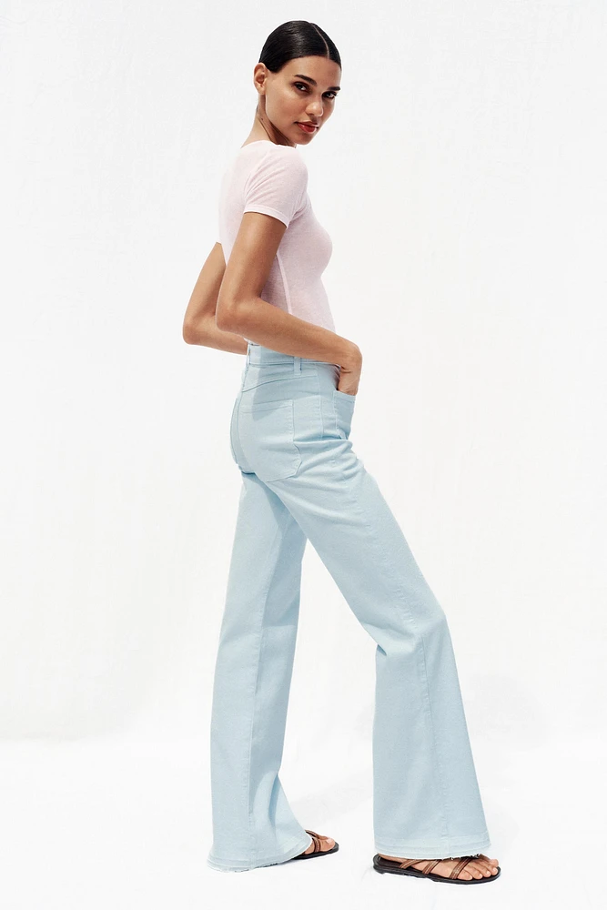 JEAN Z1975 FLARE TAILLE HAUTE BOUTONS