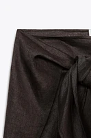 ZW COLLECTION 100% LINEN SHORT SKIRT